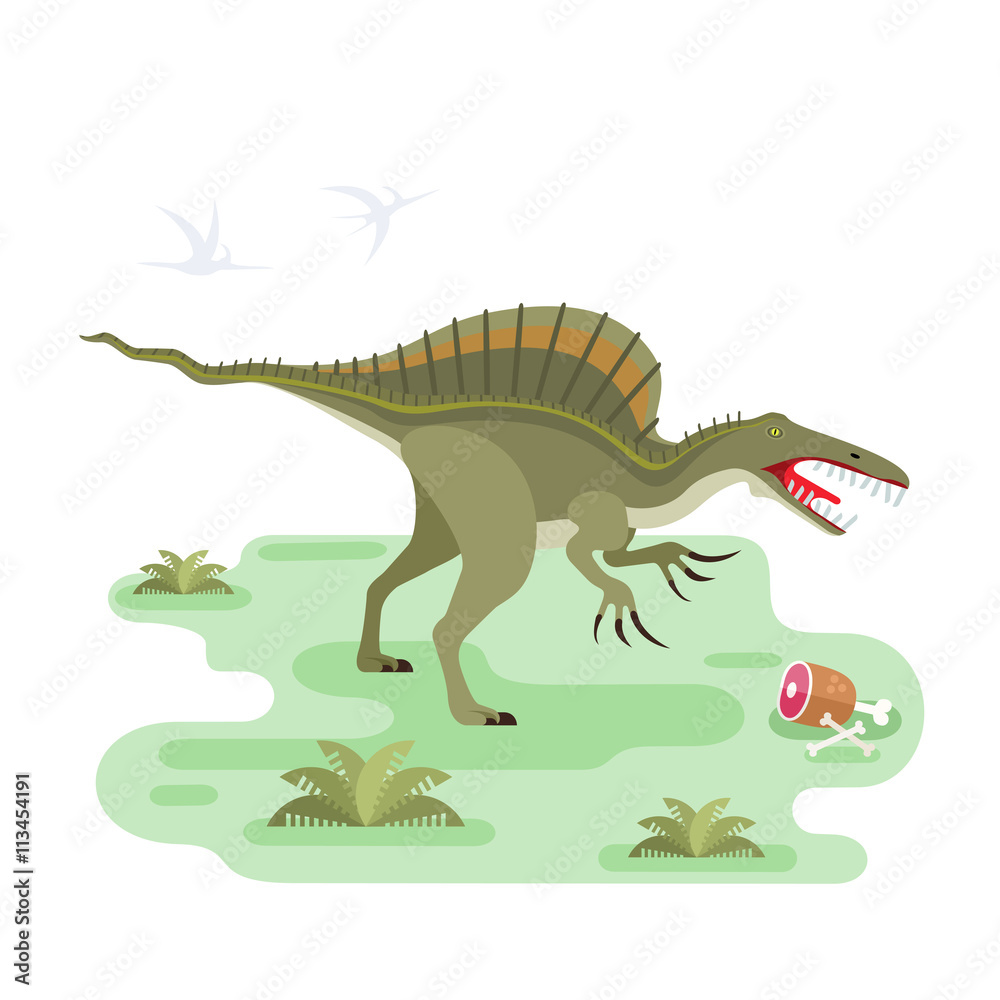 Fototapeta premium Eating Spinosaurus