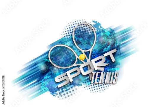 abstract blue background sport tennis