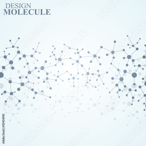 Structure molecule of DNA and neurons. Abstract background. Medicine, science, technology. Vector illustration for your design