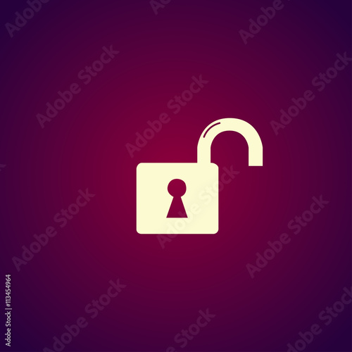 lock icon. Flat design style.