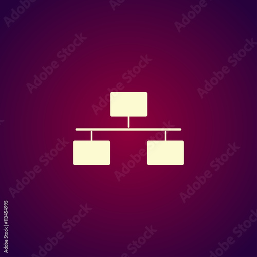 Local area network icon. Flat