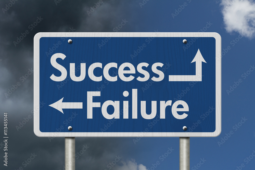 Fototapeta premium Difference between Success and Failure