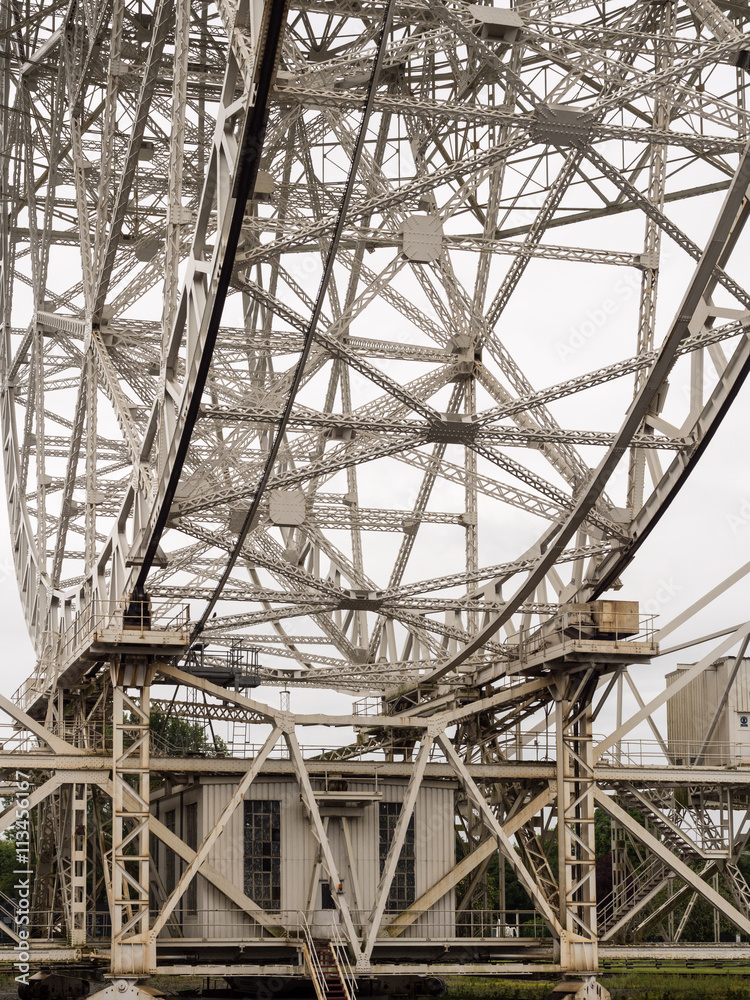 June 12th 2016. Jodrell Bank Observatory, Cheshire, UK. Close up detail showing the construction of the Lovell telescope June 12th 2016. Jodrell Bank Observatory, Cheshire, UK. Close up detail showing the construction of the Lovell telescope