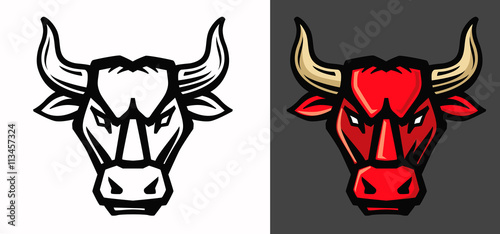 color bull emblem