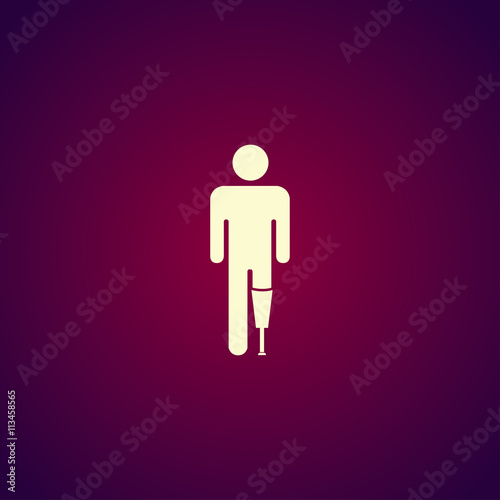 prosthesis icon. Flat design style.