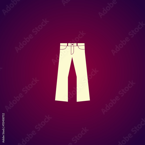 Pants icon. Flat design style.