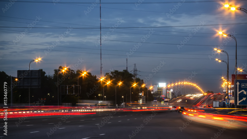 night highway motion