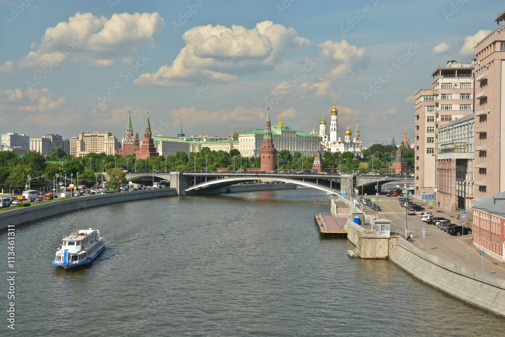 Moscow river and the Kremlin.