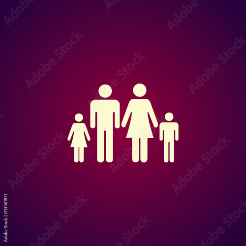 family icon. Flat design style eps 10.