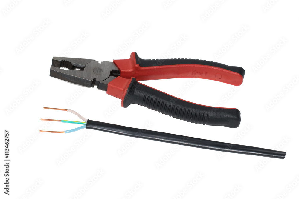 ELECTRIC CABLE and pliers ELECTRIC CABLE and pliers