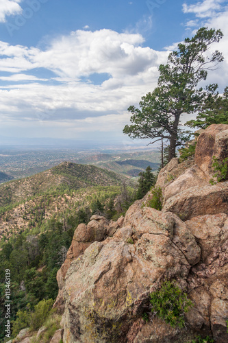 View of Santa Fe, New Mexico from Atalaya Mountain