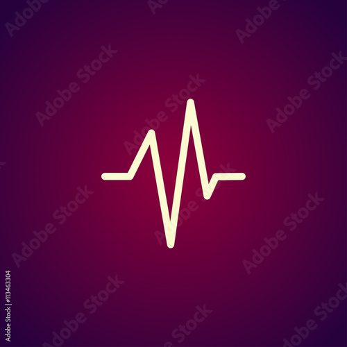 Heart beat, Cardiogram, Medical icon - Vector