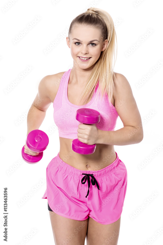 Woman doing fitness exercise. Woman doing fitness exercise.