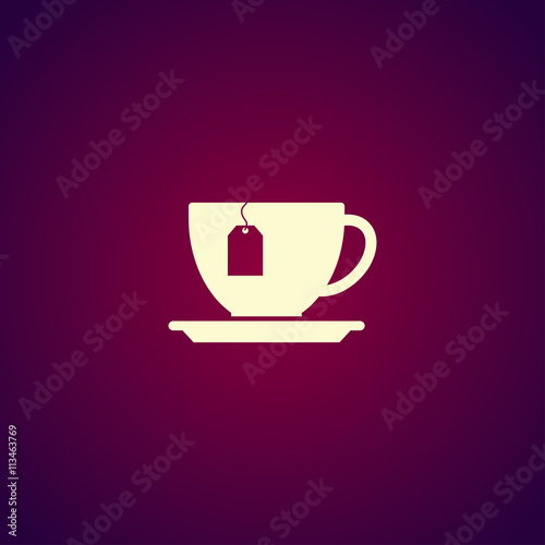 cup with tea bag icon