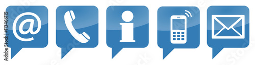 five contact us icons set