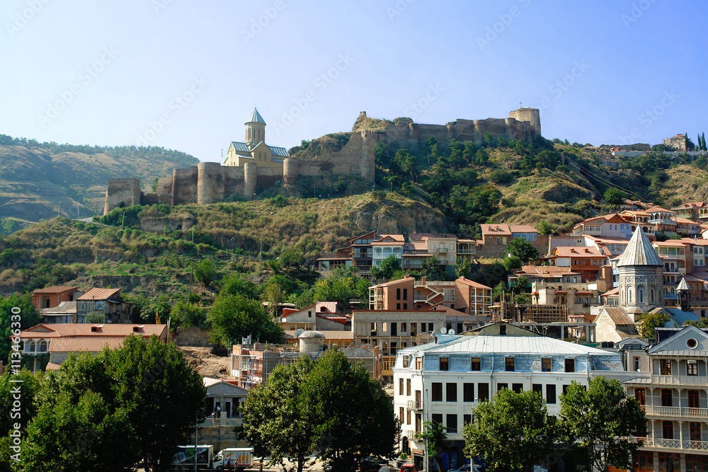 Panorama of the capital city of Georgia -  Tbilisi
