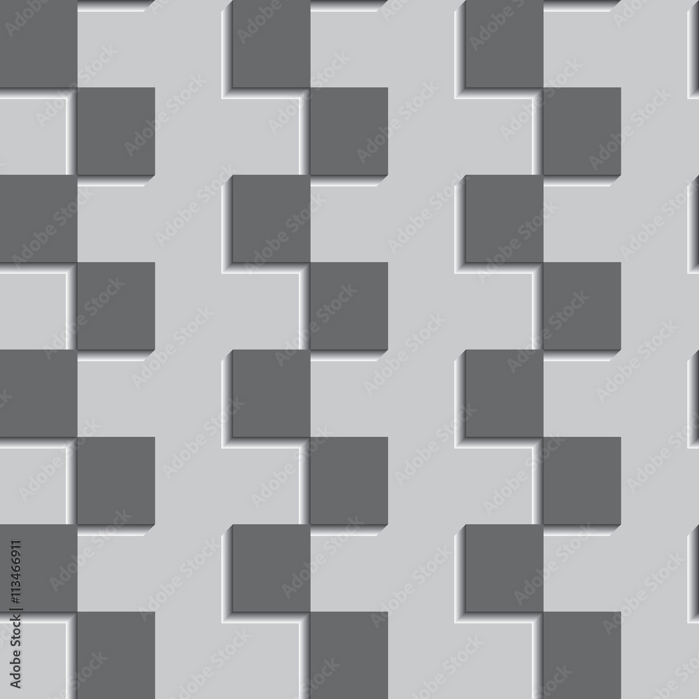 Decorative paneling pattern. Geometric seamless pattern.