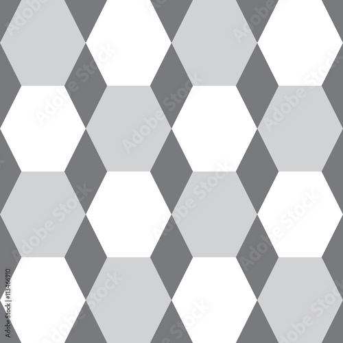 Abstract hexagonal grid. Interior wall decoration. Interior wall. Vector seamless pattern.