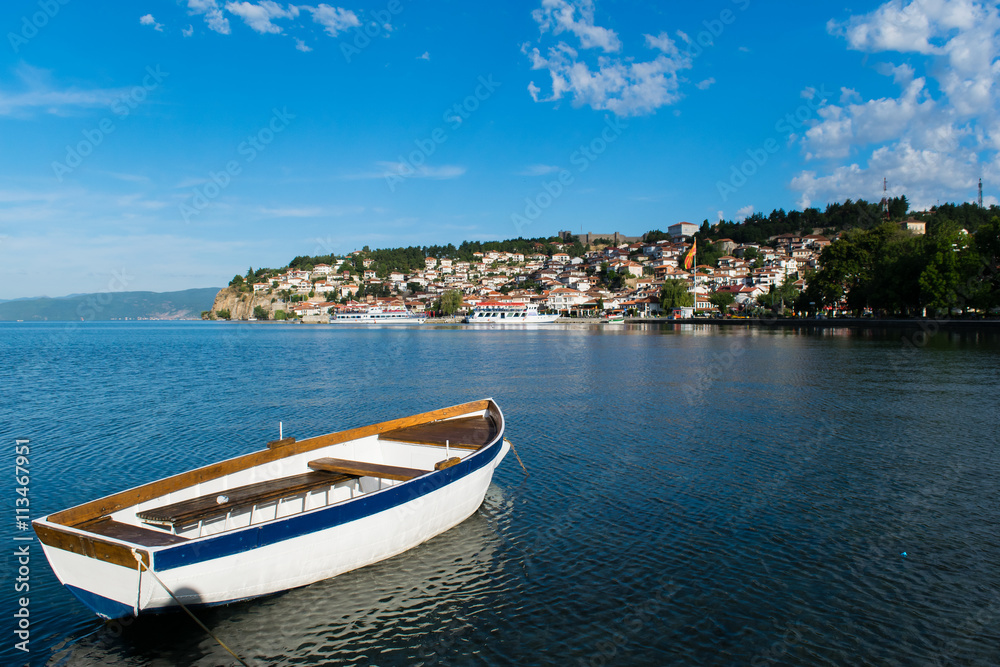 Fishing boat in Ohrid lake