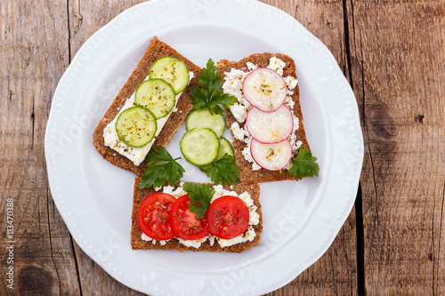 Healthy snacks in a plate