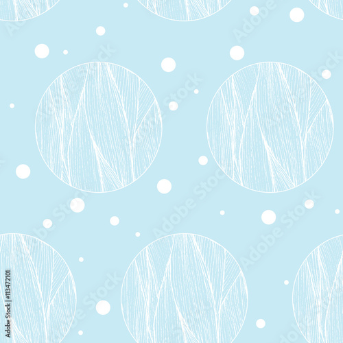 Abstract seamless pattern. Geometric design with striped circles