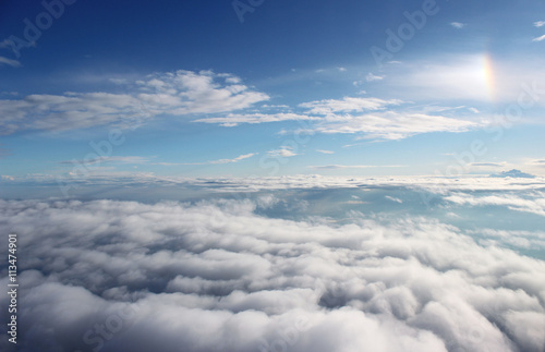 Fototapeta Naklejka Na Ścianę i Meble -  view of the clouds from an airplane window.