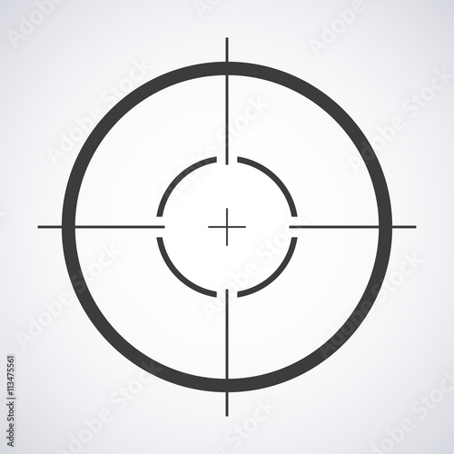 Target icon, sight sniper symbol isolated on a gray background, Crosshair and aim vector illustration stylish for web design