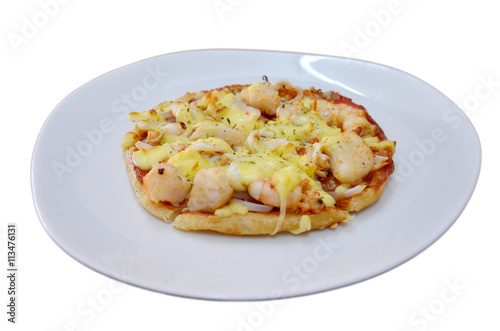 Fusion cuisine Roti pizza seafood hawaiian recipe