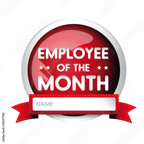 Employee of the month label