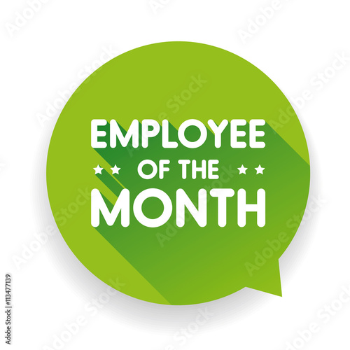 Employee of the month label © grounder