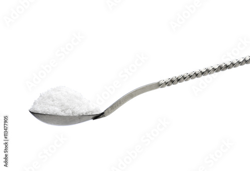 old spoon with salt