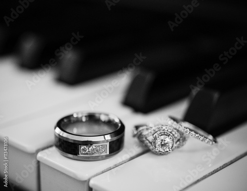 Wedding Rings on Piano