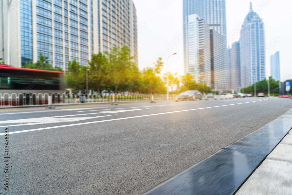 traffic in the downtown district,tianjin china.