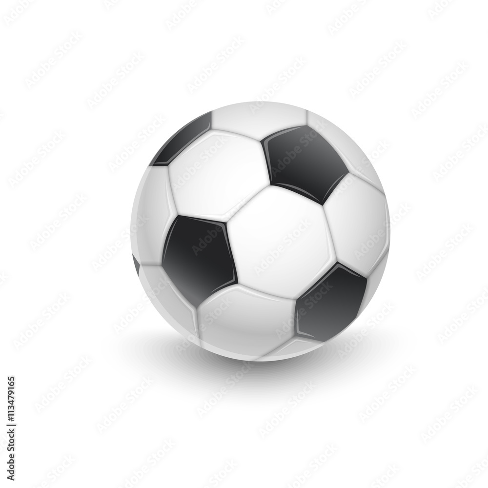 Soccer ball isolated on white.