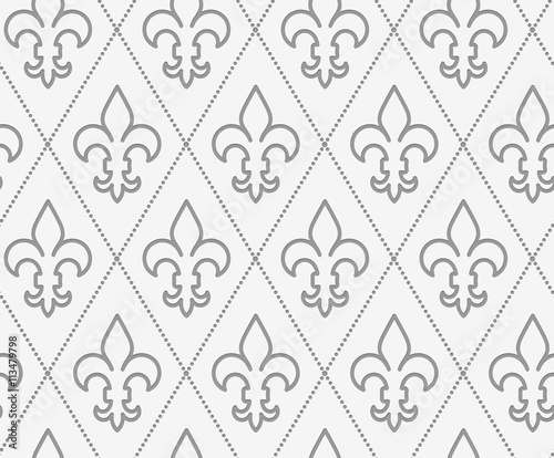 Perforated countered Fleur-de-lis