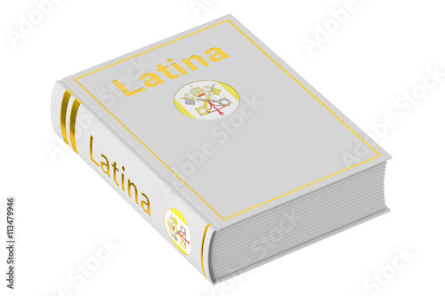 Latin language textbook, 3D rendering