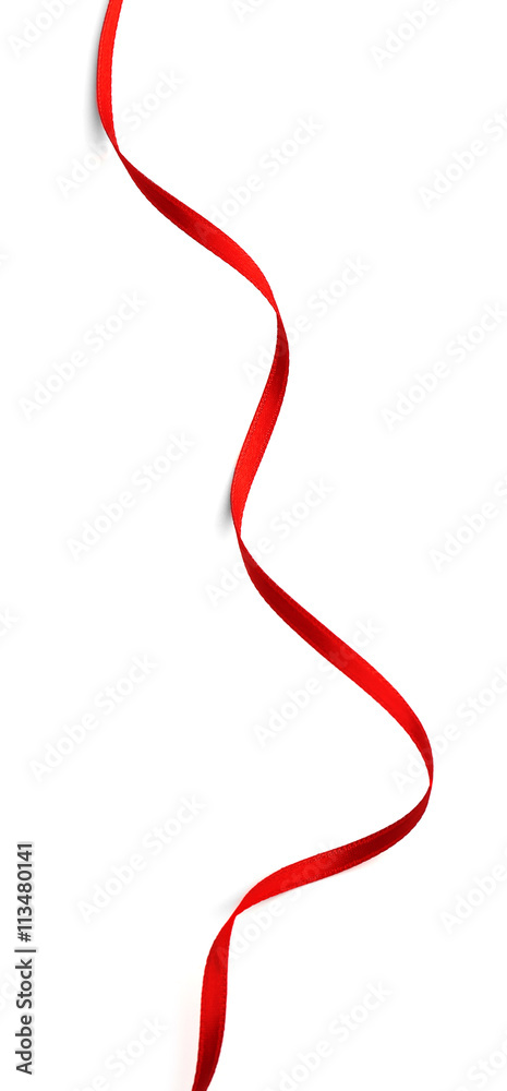 Red ribbon isolated on white Red ribbon isolated on white