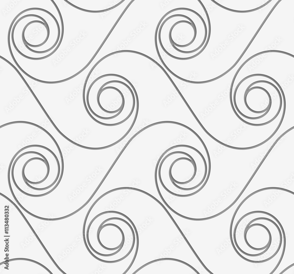 Fototapeta premium Perforated horizontal winding spirals