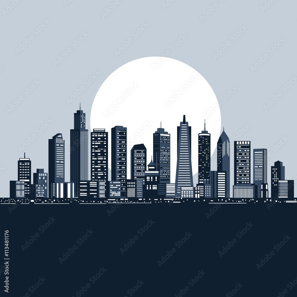 Obraz premium cityscape and sunrise