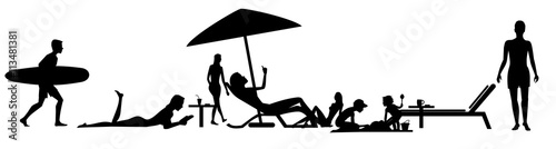 human silhouette on vacation