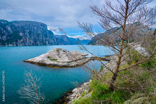 View to Lysefjord in Norway - spectacular lanscapes
