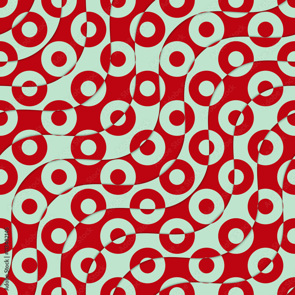Retro 3D red light green waves and donates Retro 3D red light green waves and donates