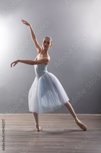  young ballerina in ballet pose classical dance