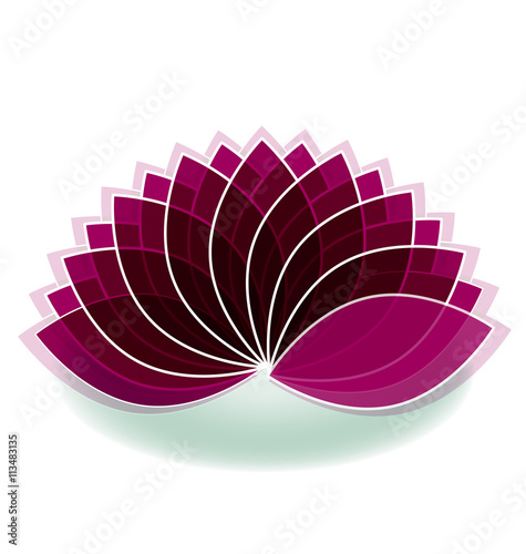 Fototapeta Naklejka Na Ścianę i Meble -  Burgundy lotus flower logo