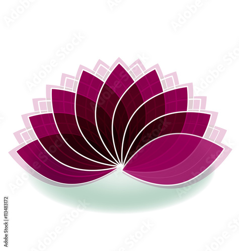 Fototapeta Naklejka Na Ścianę i Meble -  Lotus flower logo design vector