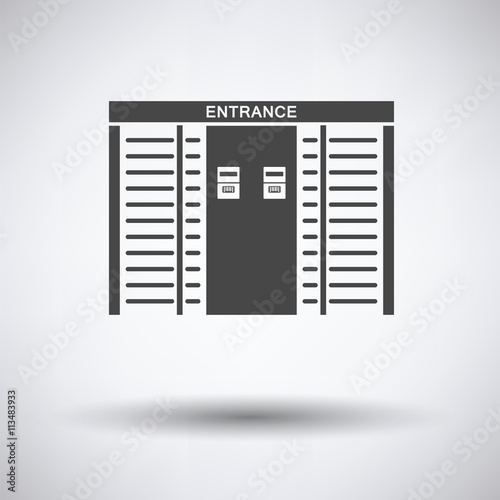 Stadium entrance turnstile icon