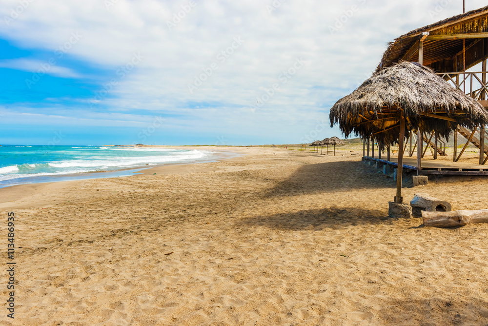 La loberia beach view in Salinas, Ecuador