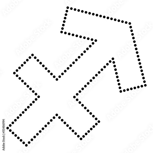 Sagittarius sign illustration