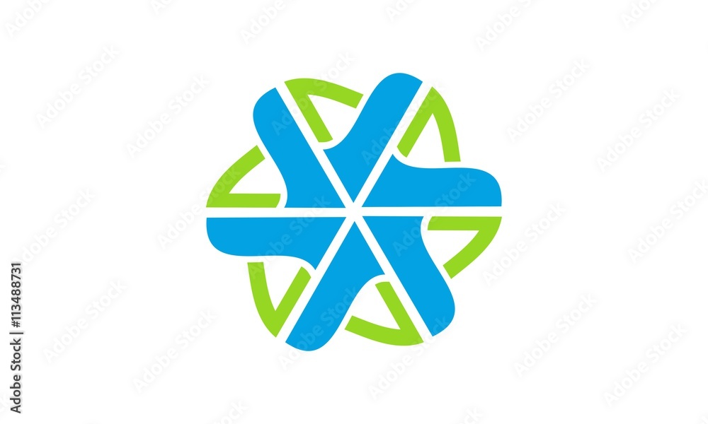 Fototapeta premium Abstract sphere logo rotation