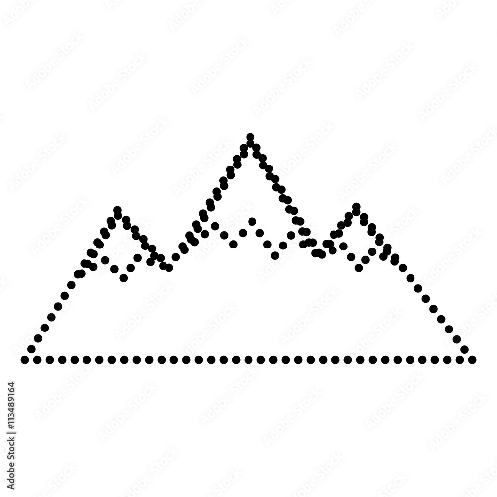 Mountain sign illustration Mountain sign illustration